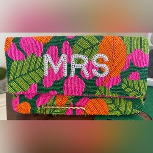 EUC M.R.S. BEADED CLUTCH